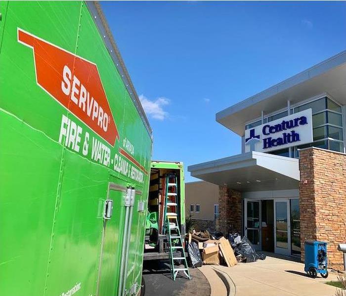 SERVPRO vehicle in front of medical office. 