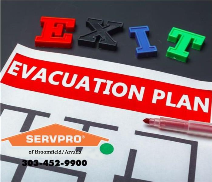 Evacuation Plan picture with SERVPRO of Broomfield/Arvada logo