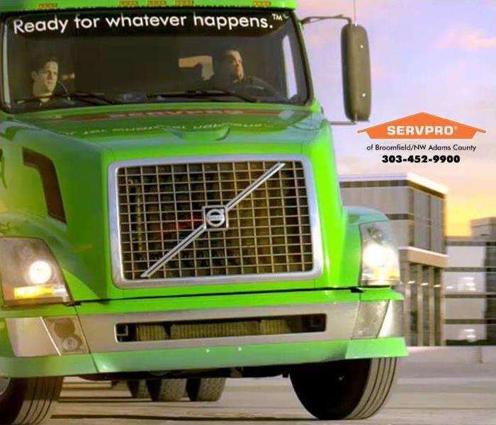 SERVPRO Semi Truck with technicians in the cab 